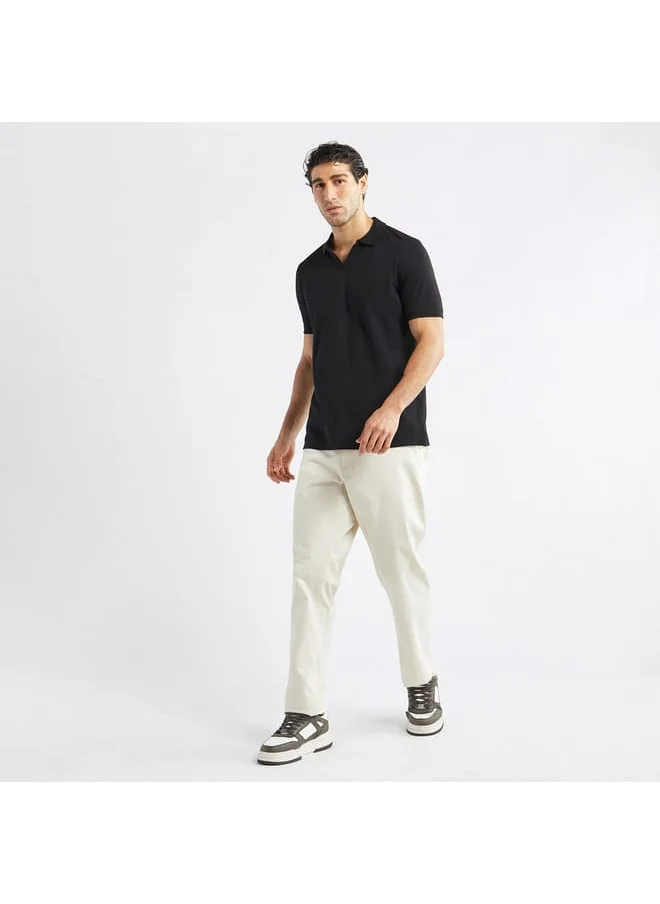 FAV Solid Polo T-shirt with Short Sleeves