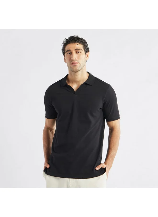 FAV Solid Polo T-shirt with Short Sleeves