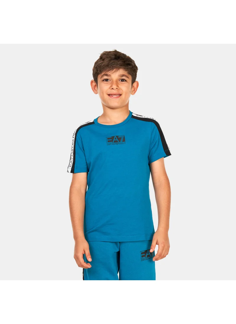 EA7 Emporio Armani Kids' Train Logo Series T-Shirt