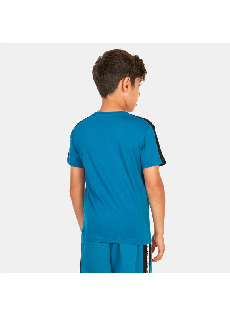 EA7 Emporio Armani Kids' Train Logo Series T-Shirt