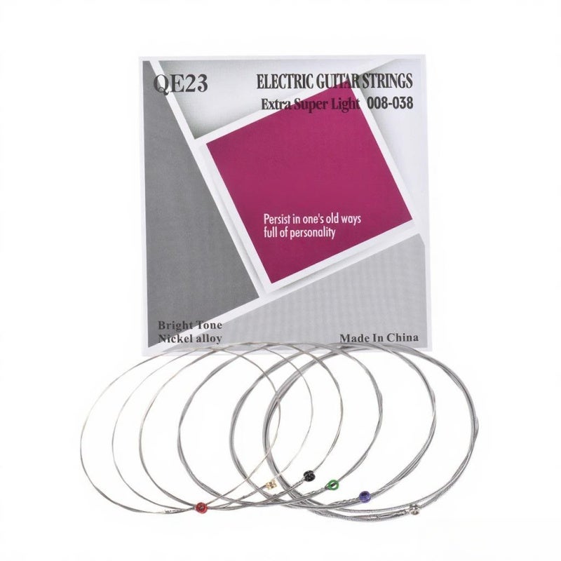 Orphee Professional Guitar Strings 008-038: High Carbon Hexagonal Steel Core Nickel Alloy Wound - Bright Tone Anti Rust High Gloss Comfortable Feel for Electric Guitar Players - Image 5