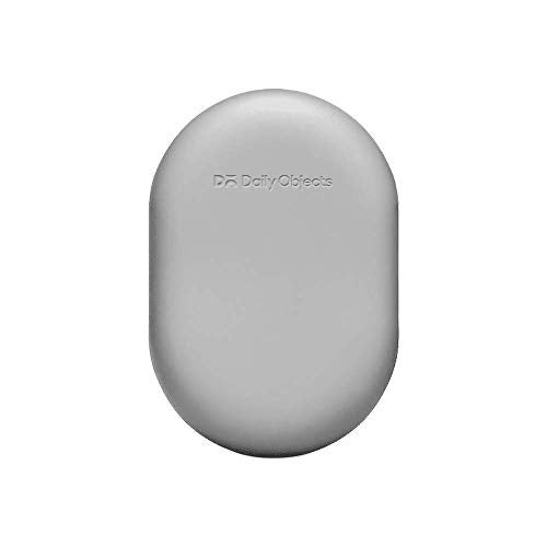 DailyObjects Oblong Earphones & Cable Pouch for Cables/Chords/Wires | Wire Winder, Earphones Holder, Mini Clip Organiser | Made of Non-deformable Silicone | for Office and Travel Purposes - Gray - Image 1