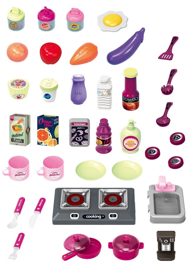 Kitchen Toy Set,Kitchen Playset for Kids,Rich Realistic Details Include ,Water,Sound,43pcs Accessories,Toddler Kitchen Playset,Pretend Kitchen Play Set Toy,Pretend Play Set,Ideal Gift for Boys Girls Age 3+ - Image 4