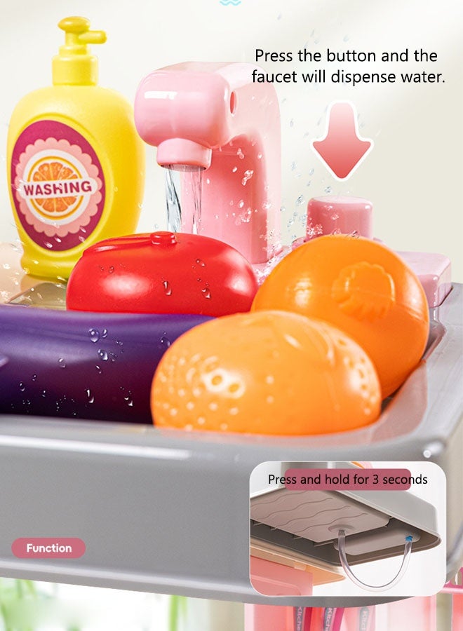 Kitchen Toy Set,Kitchen Playset for Kids,Rich Realistic Details Include ,Water,Sound,43pcs Accessories,Toddler Kitchen Playset,Pretend Kitchen Play Set Toy,Pretend Play Set,Ideal Gift for Boys Girls Age 3+ - Image 5