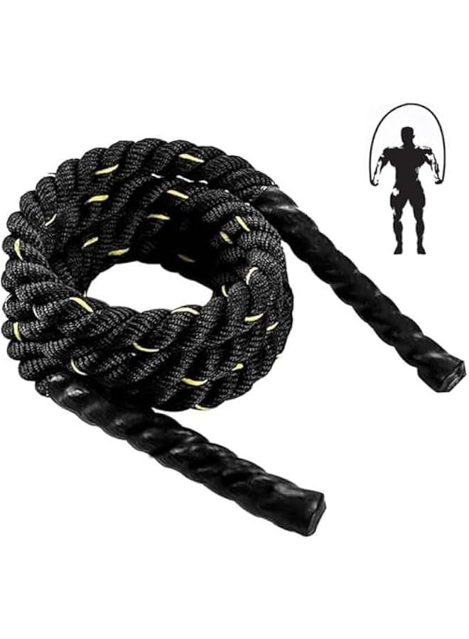 TRASSLE Heavy Jump Ropes for Fitness,Weighted Adult Skipping Rope Exercise Battle Ropes for Men & Women,Total Body Workouts, Power Training in Home Gym to Improve Strength and Building Muscle  - Image 1