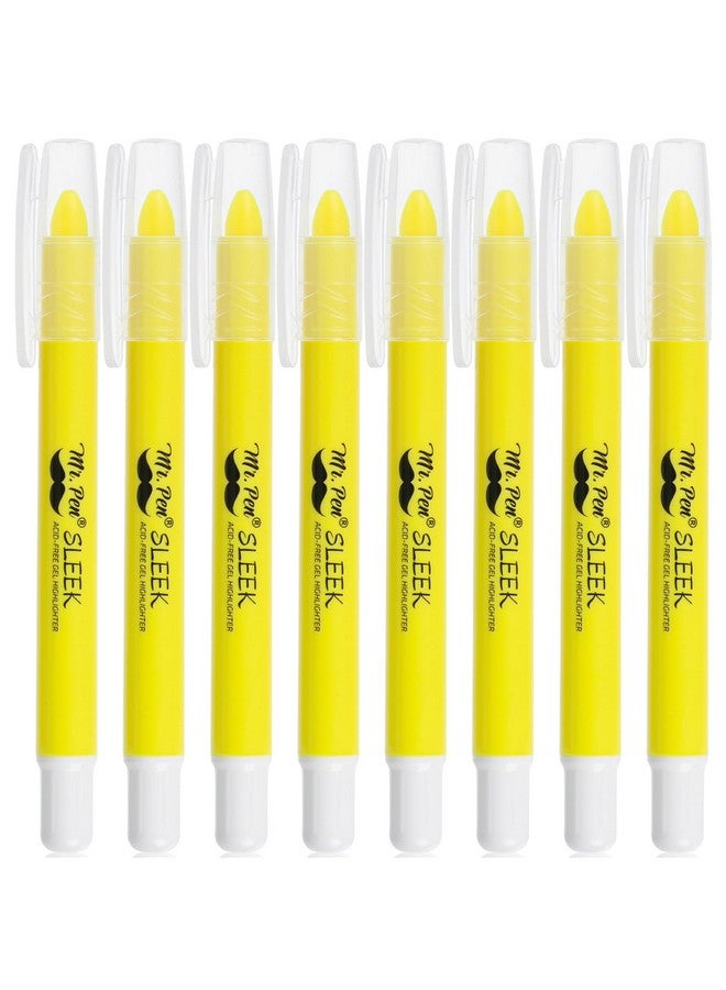Mr. Pen No Bleed Gel Bible Highlighters, Yellow, Pack Of 8 - Image 1