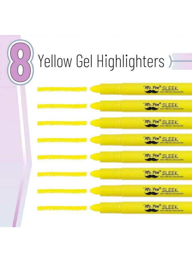 Mr. Pen No Bleed Gel Bible Highlighters, Yellow, Pack Of 8 - Image 2