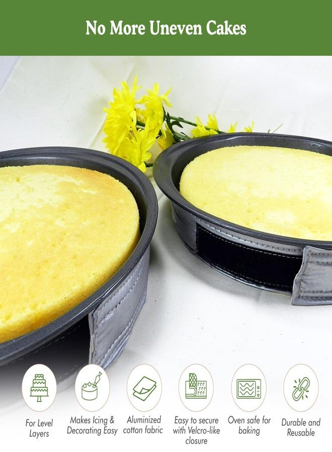 Regency Wraps EvenBake CakeStrips, Aluminized Cotton Band with Secure Velcro-like Closure to Create Moist, Even Layers, Pack of 2, Silver, 30", fit 8-9" cake pans - Image 3