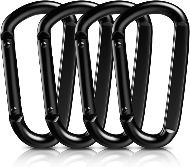 AUTMATCH Carabiner Clips, 3" Spring Snap Hook Caribeener Clips Buckle Heavy Duty Locking Carabiners Chain Quick Links, 4 Pack - Image 1