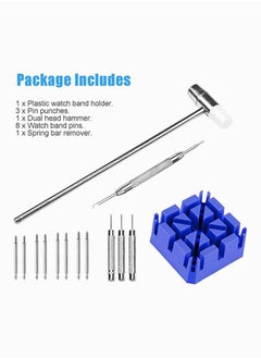 Y&D Generic Watch Repair Kit, Band Strap Link Pin Remover Removal Adjustable Tool, Spring Bar Tool Kit with Straps  - Image 5
