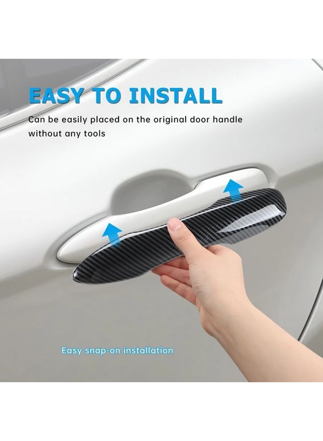 Carbon Fiber Snap On Door Handle Cover For Front Position Not Right Hand Drive - Image 5