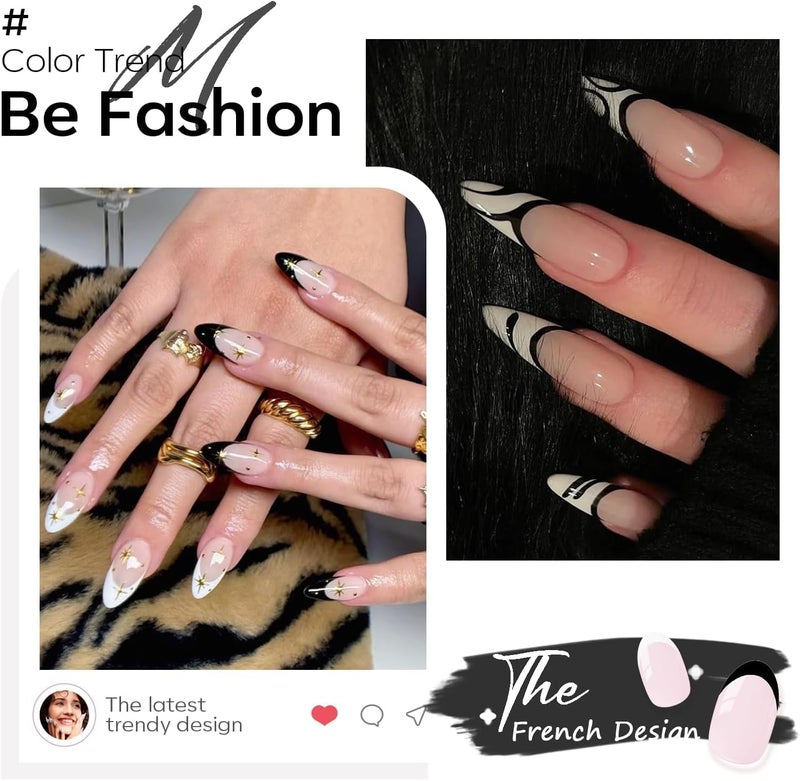 Balanced universal design Modelones 2pc Classic Color Set - White & Black Soak Off Gel Polish 15ml, Professional Formula for Salon Manicure Repeated use friendly design - Image 4