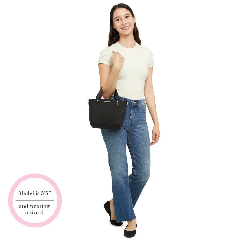 Baggallini Women's Mini Carryall Tote,Black,One Size US - Image 5