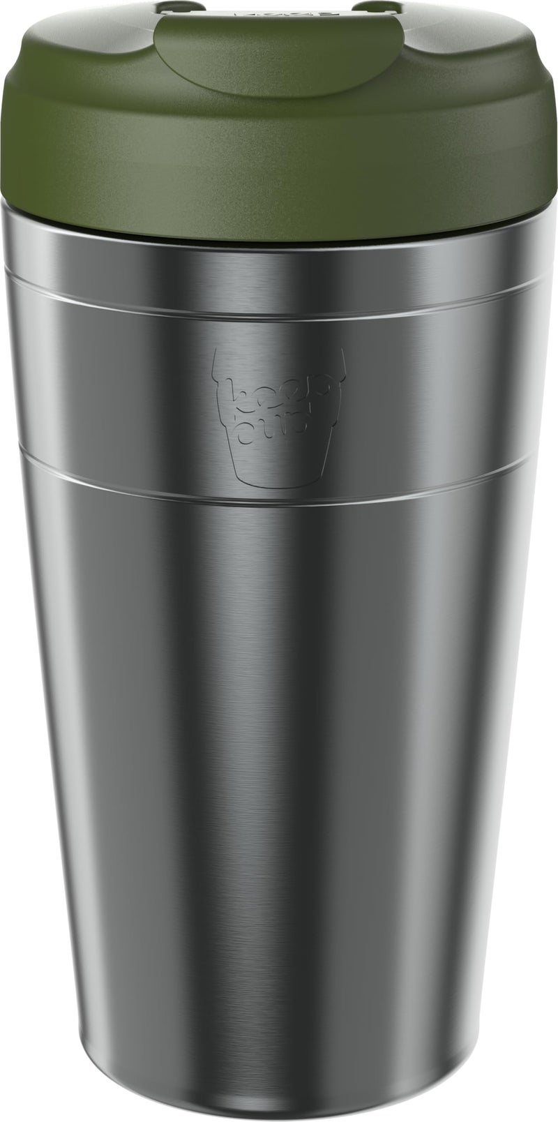KeepCup Commuter Travel Mug Insulated Stainless Steel Reusable Coffee Cup with Spillproof Flip Lid 16oz454ml Pine - Image 2