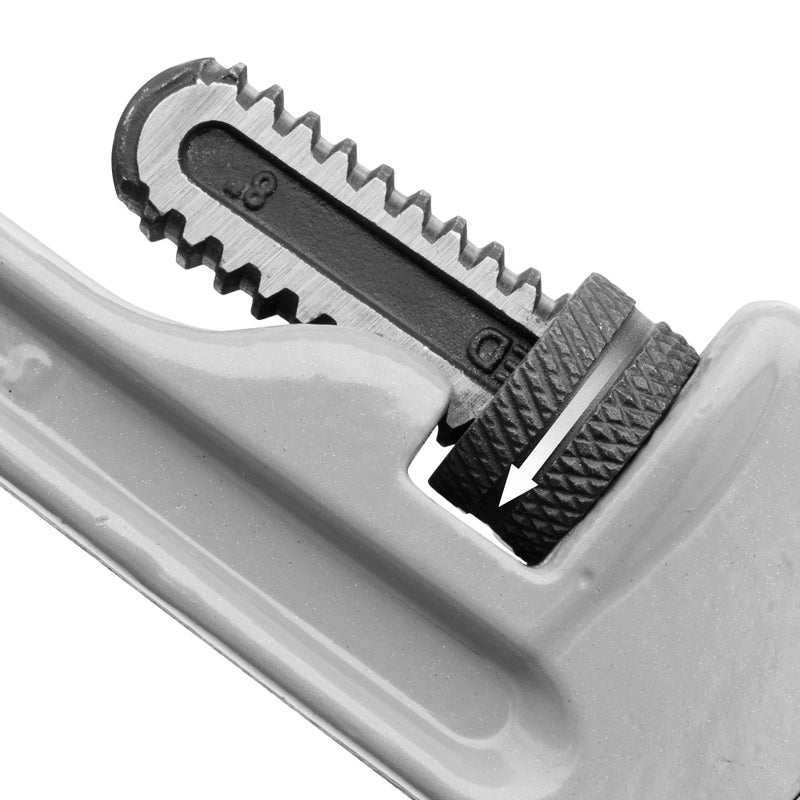 DURATECH 8-inch Heavy Duty Aluminum Straight Pipe Wrench, Adjustable Plumbing Wrench, Drop Forged, Exceed GGG standard - Image 5