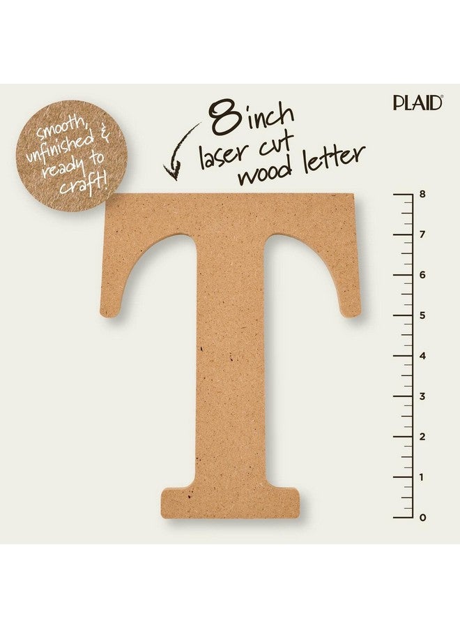 PLAID Wood Unfinished Letter 8" Wooden Surface Perfect For Diy Arts And Crafts Projects 63599 8 Inch - Image 2