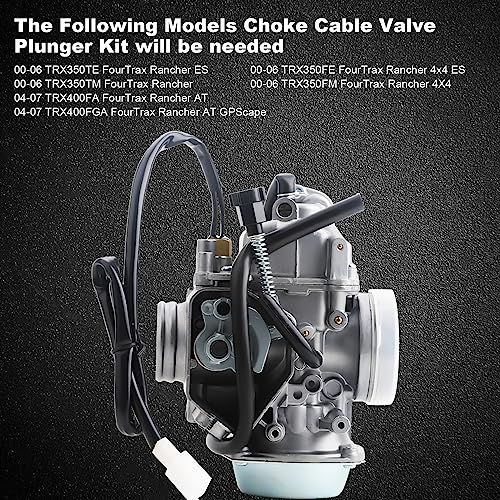 MINSTAR Rancher 350 Carburetor for Honda TRX350 00-06, TRX450 S/ES 98-04, FourTrax 300 1988-2000, Foreman 400 97-04,with Parts Air filter& Oil filter Spark Plug - Image 4
