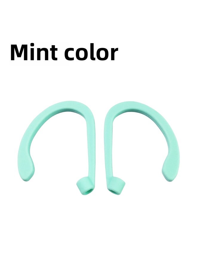 Suitable For Air Pods Anti-lost Ear Hanging Apple Bluetooth Headset Sports Anti-lost Wireless Ear Hanging Silicone Ear Hanging-Color:Mint Left And Right Pair (naked)-Model:General - Image 1