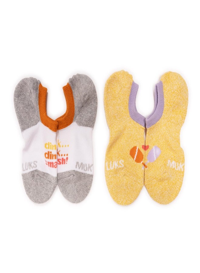 MUK LUKS مجموعة جوارب نسائية من MUK LUKS مكونة من 5 جوارب قصيرة غير ظاهرة للعبة بيكلبول، متعددة الألوان، مقاس واحد - Image 2