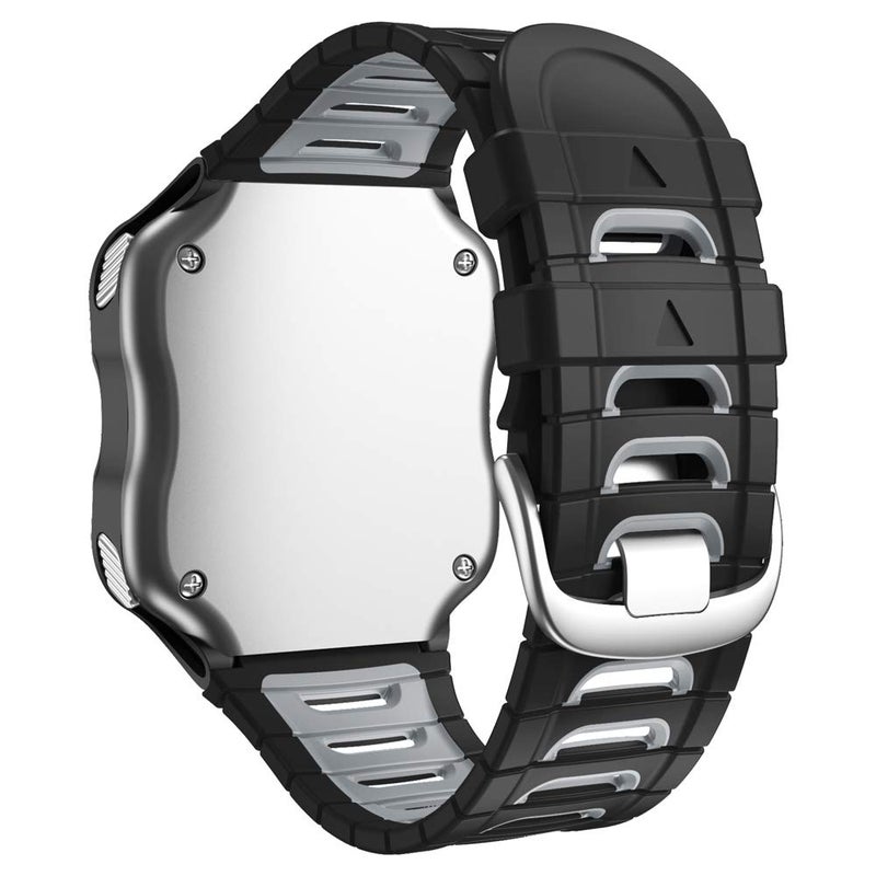 ANCOOL Compatible with Garmin Forerunner 920XT Bands Soft Sport Watch Band Replacement for Forerunner 920XT Smartwatch, Black/Grey - Image 3