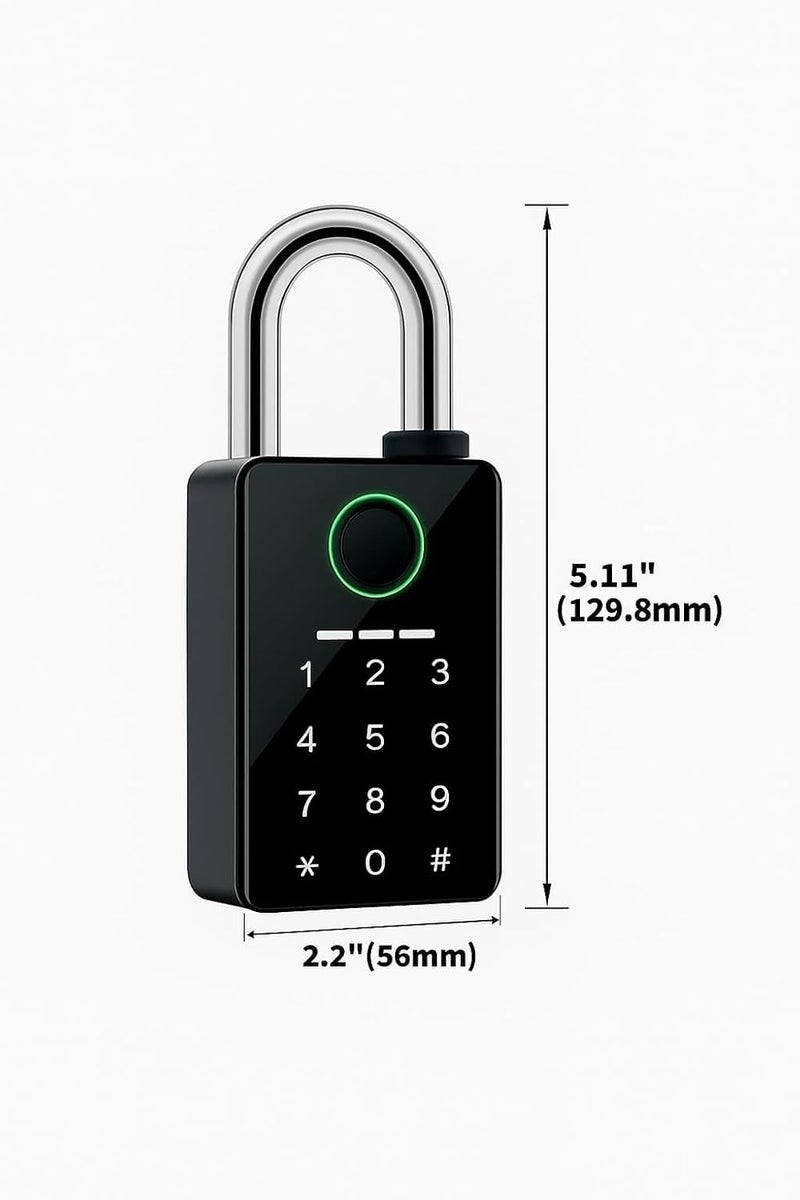 CBK Lock Fingerprint & Password Padlock | 6-Way Unlock | Lock for Gym, Office, Home, Luggage, Gate – Waterproof & Long Battery Life (1 Year Warranty) - Image 5