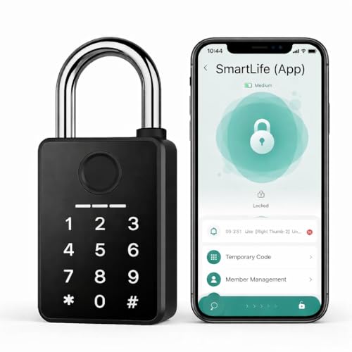 CBK Lock Fingerprint & Password Padlock | 6-Way Unlock | Lock for Gym, Office, Home, Luggage, Gate – Waterproof & Long Battery Life (1 Year Warranty) - Image 1