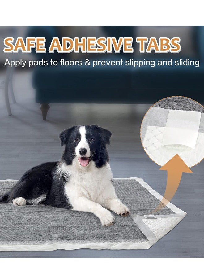 Activated Charcoal Pet Pee Pads, Odorless Charcoal Puppy Pads for Dogs Disposable Training Pads Large Disposable Puppy Pads Leak-Proof Super Absorbent Charcoal Potty Training Pad with Quick-Dry Surface for Dogs Puppies Cats Kittens or Small Pets