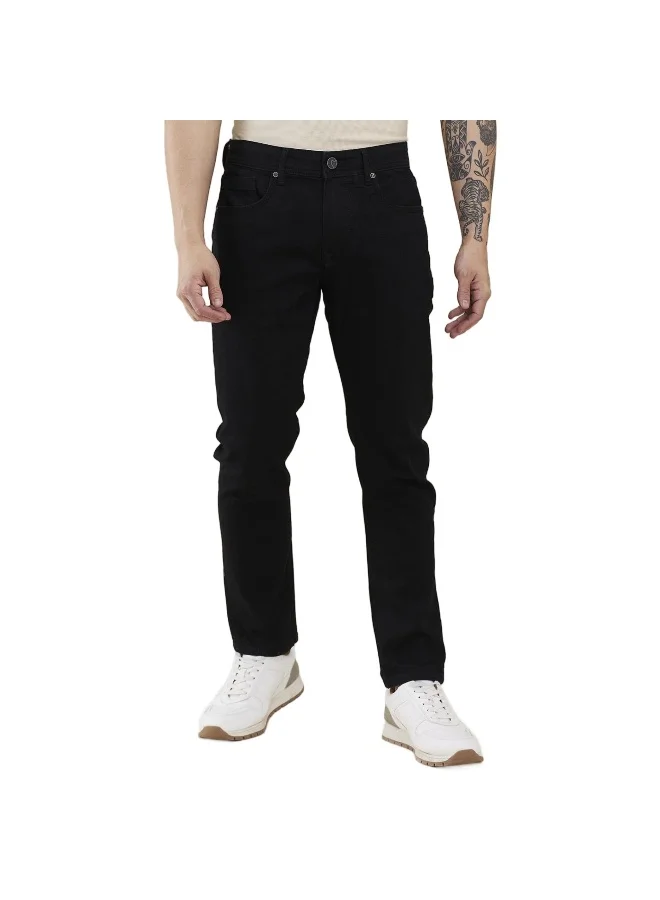 بيينغ هيومان Mens Black Tone Cropped Fit Denims