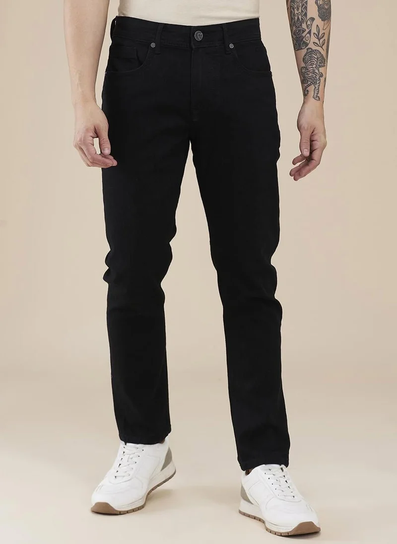Men Classic Slim Fit Mid-Rise Stretchable Jeans