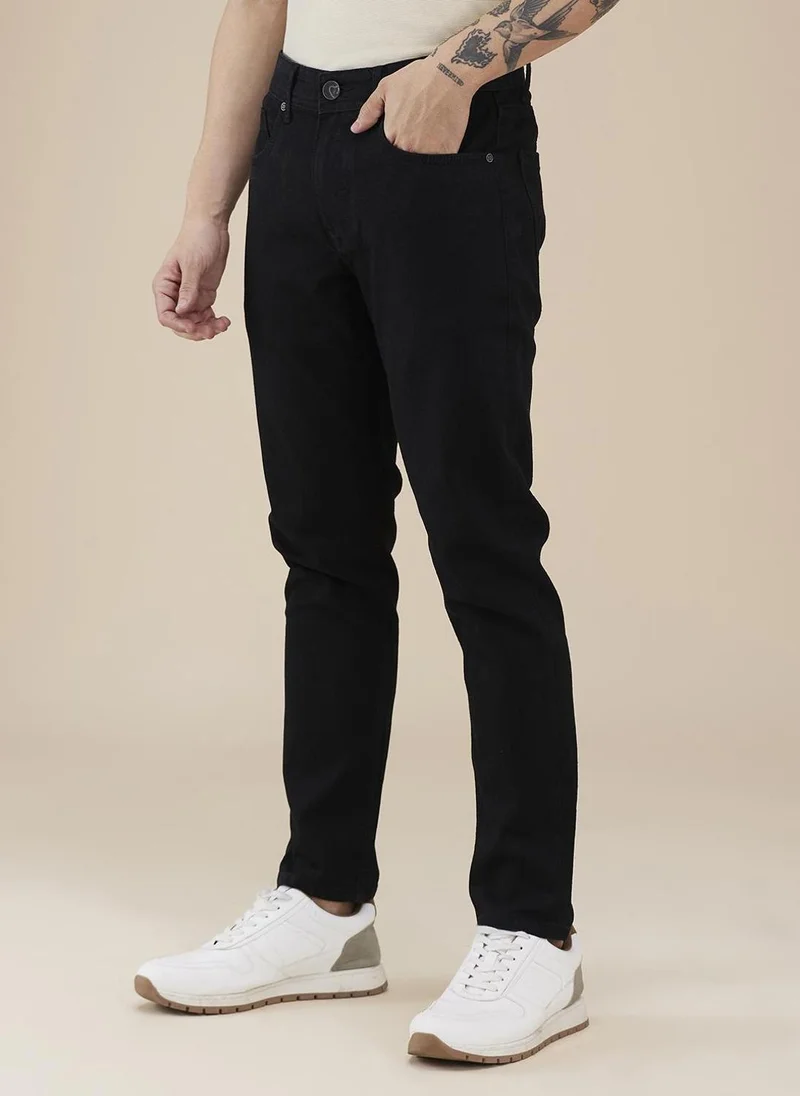 Being Human BLACK TONE Men Classic Slim Fit Mid-Rise Stretchable Jeans for Men | Best Price UAE