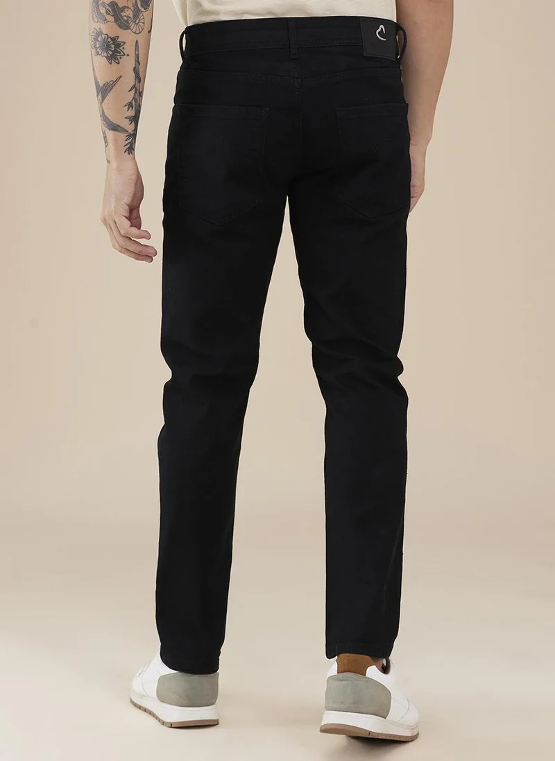 Being Human BLACK TONE Men Classic Slim Fit Mid-Rise Stretchable Jeans for Men | Best Price UAE