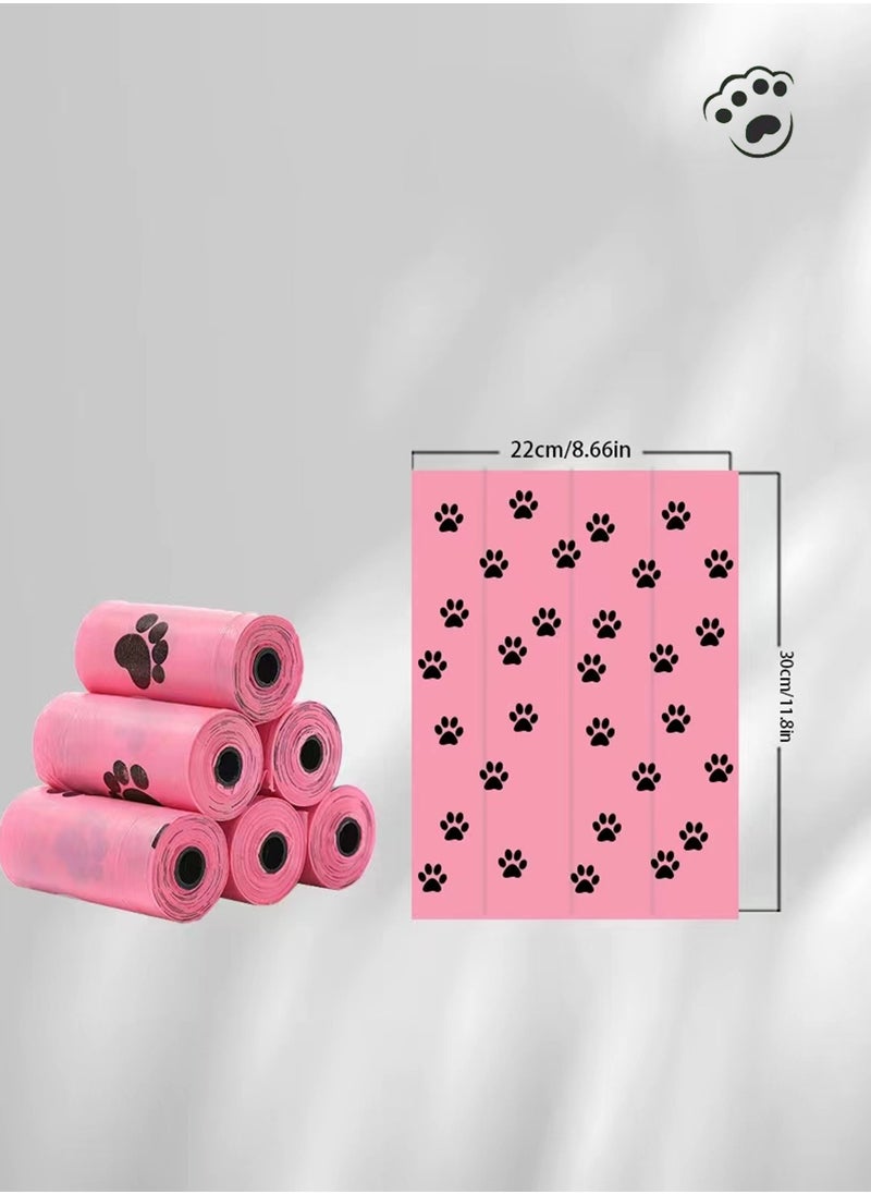 ShineShe - 26 Rolls Dog Bags Pet Dog Supplies for Dogs, including 1pcs Pink Adjustable Dispenser, Extra Thick and Strong, 100% Leak Proof, Biodegradable Waste Bag - Image 1