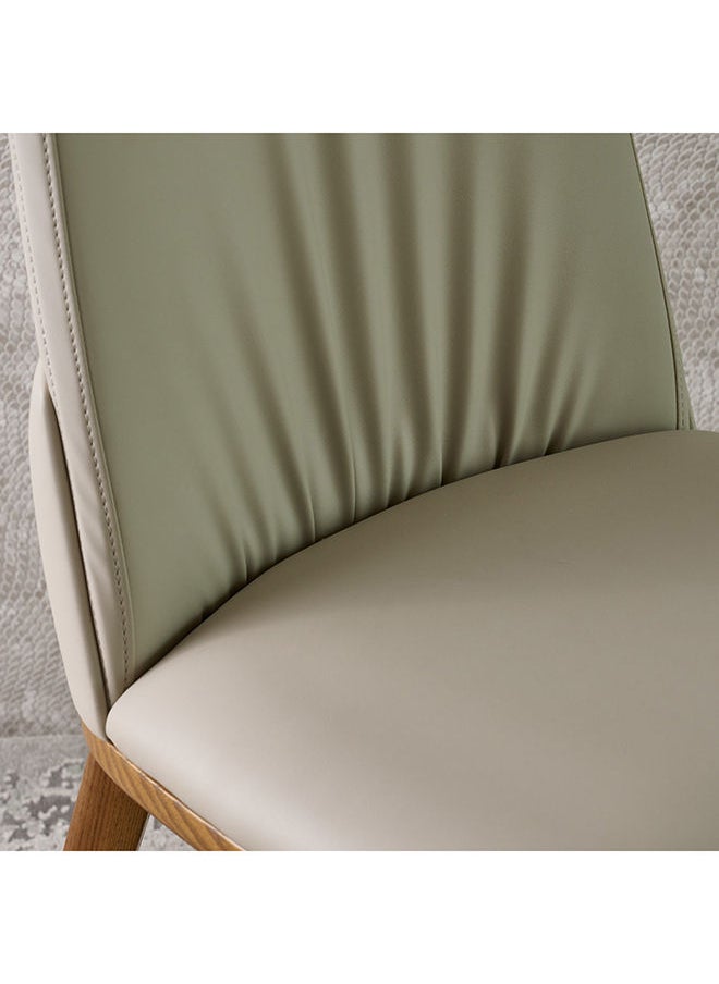 AL HUZAIFA FURNITURE Savina Dining Chair Pvc Upholstered With American Ashwood Walnut Legs  - Image 3