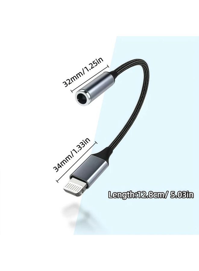 3 Pack Lightning to 35mm Audio Adapter Braided Cable for iPhone 14 13 12 11 - Image 3