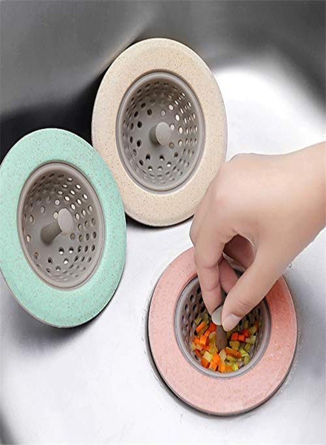 SYGA 6 Pieces Silicon Sink Strainer Kitchen Drain Basin Basket Filter Stopper Sink Drainer (Random Color), 11 cm - Image 1