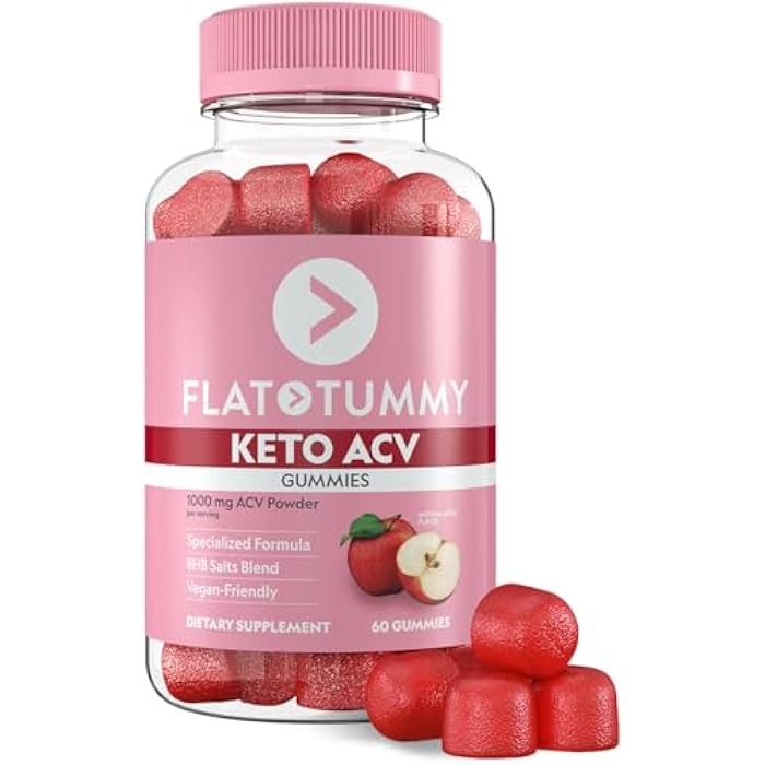 Flat Tummy جواهر كيتو ACV لتسطيح البطن، 60 حبة – تركيبة متخصصة، مكمل كيتو بعد GLP-1، صديق للنباتيين، غير معدّل وراثيًا - جواهر خل التفاح، أملاح BHB، مساحيق السوبر فود من الشمندر والرمان - Image 1