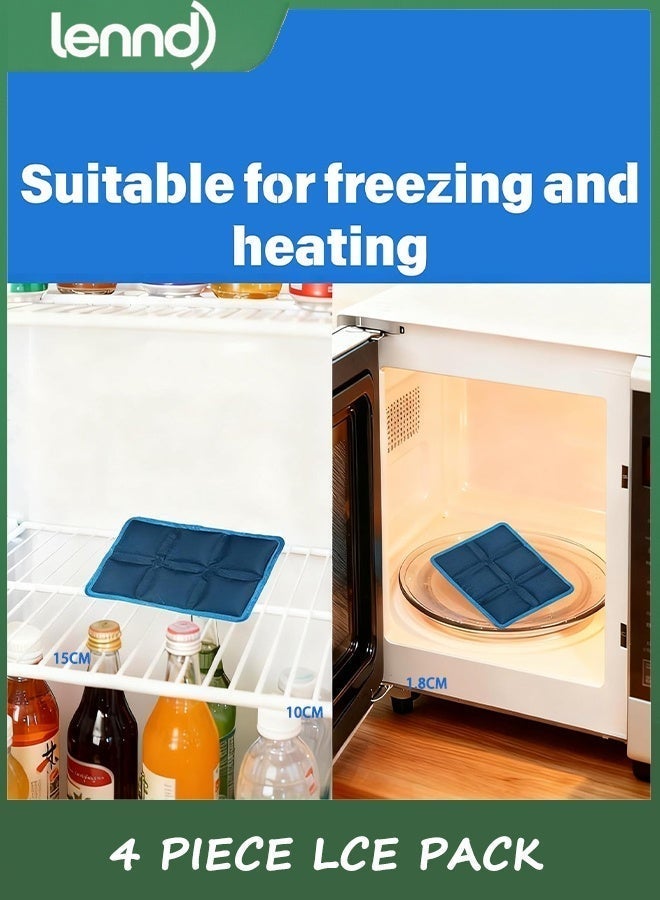 LENND 4 Piece lce Pack, lce Pack for Cooler Long Lasting Reusable Freezer Packs for Lunch Box, Lunch Bag, Cooler Bag for Work, School, Picnic, Camping, Fishing and More, Keep Beverages Foods Cold & Fresh - Image 3