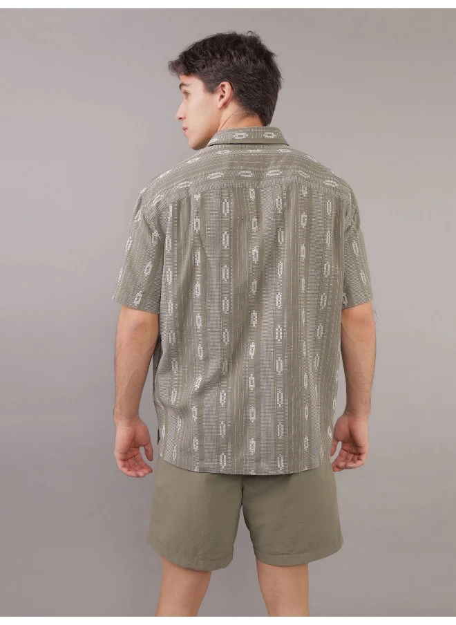 American Eagle Printed Short Sleeve Poolside Shirt