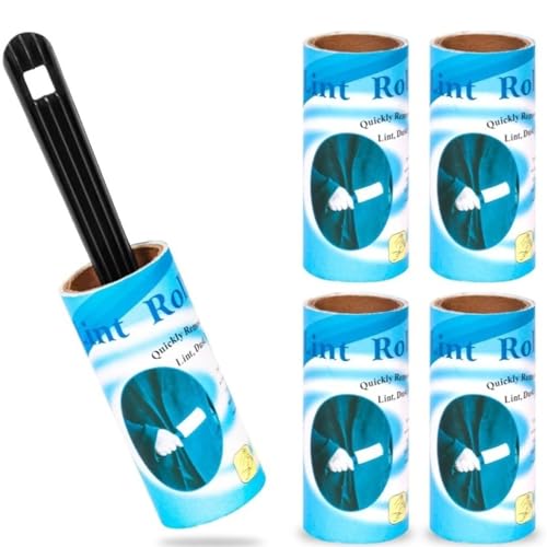 NYRWANA Lint Roller for Clothes | Set of 5 Rolls | Lint Remover Roller, Reusable, Blue - Image 1