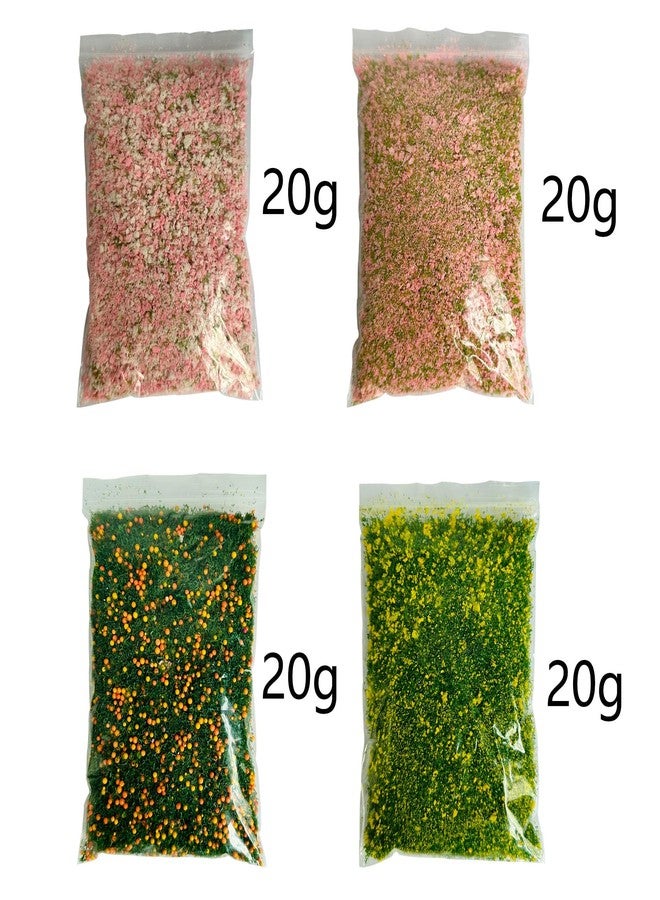 Cayway 4 Color Colorful Tree Powder Model Tree Tufted for DIY Miniature Lowland Model Shrub Bushy Tuft Architecture Building Model Railway Fairy Garden Diorama Scenery - Image 2