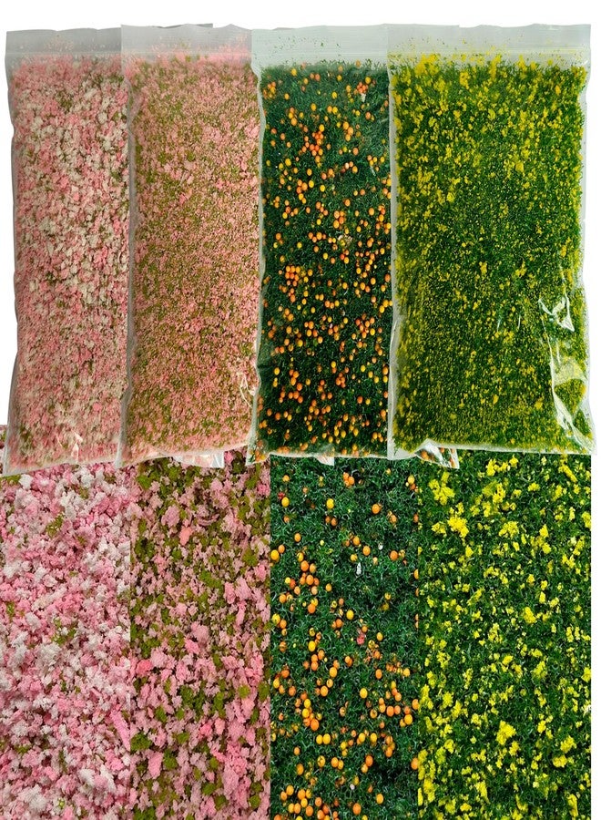 Cayway 4 Color Colorful Tree Powder Model Tree Tufted for DIY Miniature Lowland Model Shrub Bushy Tuft Architecture Building Model Railway Fairy Garden Diorama Scenery - Image 1