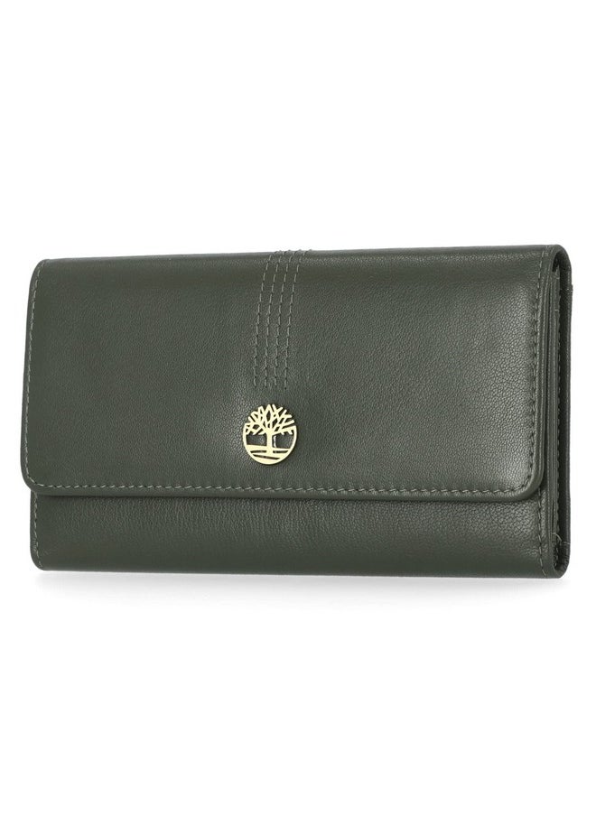 Timberland Women'S Leather Rfid Flap Wallet Clutch Organizer Grape Leaf  - Image 1