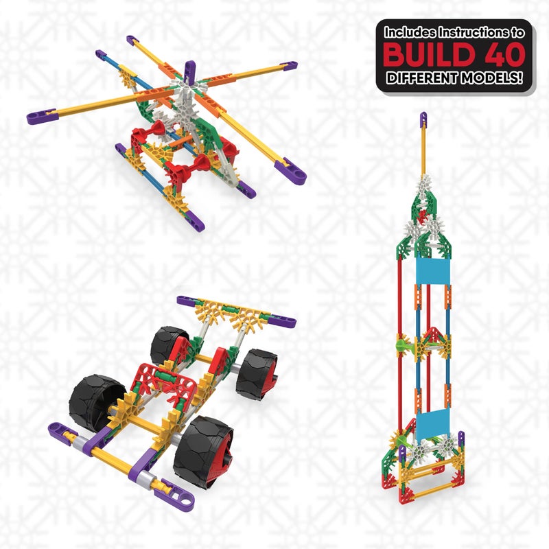 K'NEX - 40 Model Building Setâ€š 141 Pieces, STEM Toy, Engineering Play, Creative Constructionâ€š Ages 5+ - Image 3