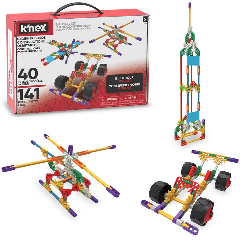 K'NEX - 40 Model Building Setâ€š 141 Pieces, STEM Toy, Engineering Play, Creative Constructionâ€š Ages 5+ - Image 1