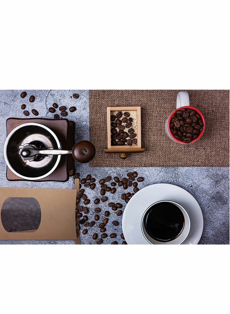 أكياس المخبوزات ، أكياس ورق الكرافت ، أكياس قهوة البسكويت ، أغلفة الهدايا ، حفلات الأعياد للمخابز ، الحلوى ، الشوكولاتة ، أكياس الغداء مع النافذة ، 20 قطعة - Image 4