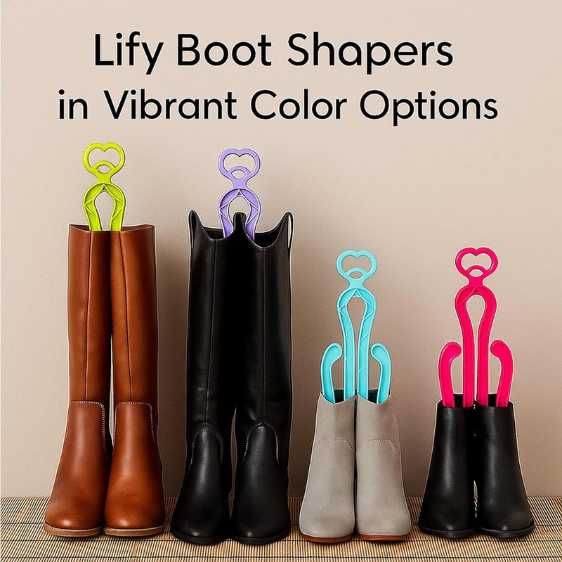 Lify Boot Shapers for Tall Boots - Folding Shoe Tree, Support Stand, Stand Up Shoe Insert - Shaper Pack for Women and Men - Image 3