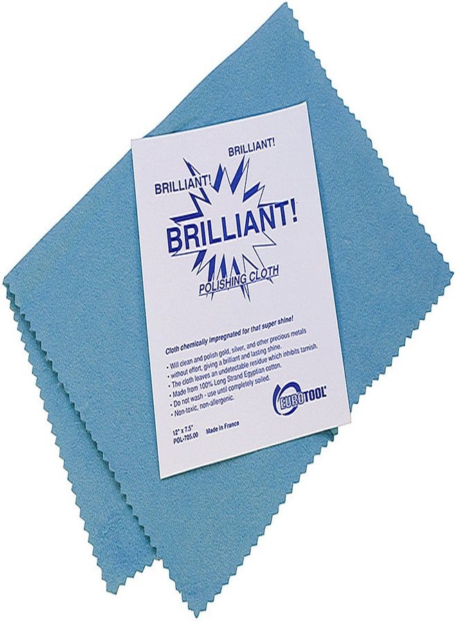 EuroTool Euro Tool "Brilliant" Polishing Cloths, Medium, Blue | POL-705.00