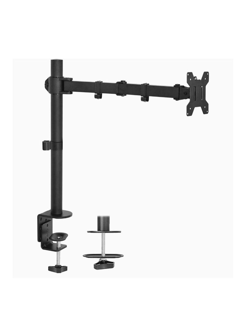 سكيل تك شاشة كمبيوتر LCD وشاشة واحدة بذراع وحامل مكتب قابل للتعديل بالكامل مع مفصل ذراع مركزي مزدوج لشاشات 13 إلى 32 بوصة - Image 2
