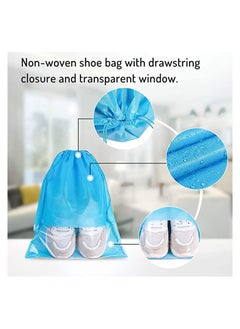 Portable Travel Shoe Bag, 15 Pieces Large Repeatable Non-Woven Dustproof Drawstring Shoes Pouch Storage Bags with Transparent Slot and Visual Window for Men Women by KASTWAVE (Gray, Blue, Black) - pzsku/Z588DF226362B115BD1B8Z/45/_/1666689138/6ea89dd4-5542-4b4f-a0aa-98846d07926e