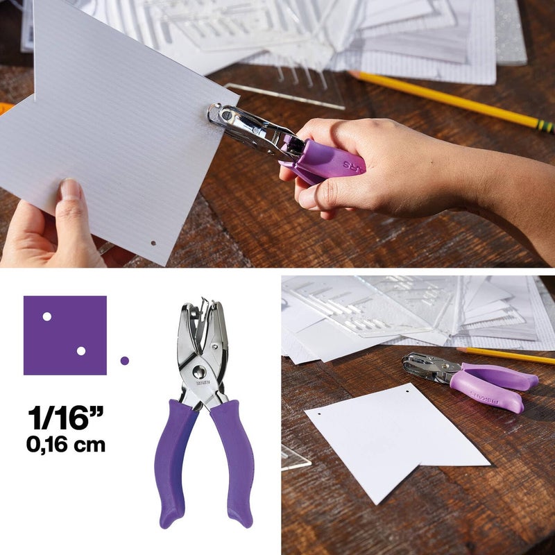 Fiskars 1/16 Inch Hand Punch, Circle, Purple - Image 2